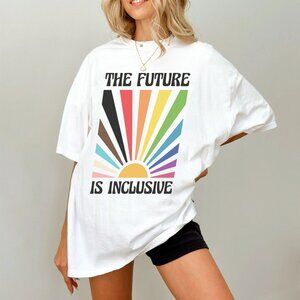 The Future Is Inclusive LGBT Gay Rights Pride Retro Statement Equality 05